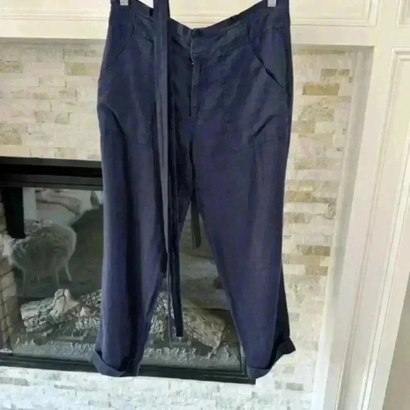 NWOT Joie Linen Navy Pants - Picture 1 of 5
